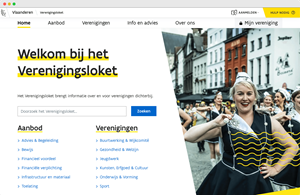 foto: verenigingsloket startpagina screenshot