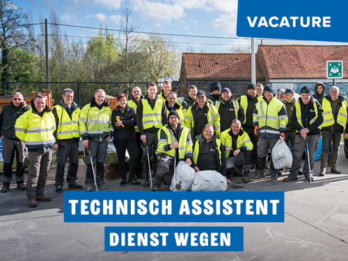 Foto van de ploeg van de technische dienst